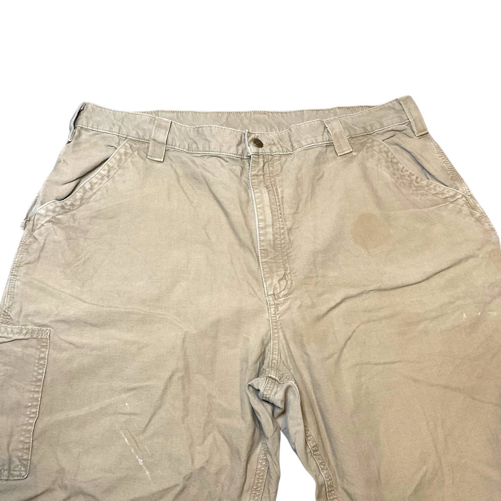 Carhartt B151 DKH Liteweight Canvas Work Dungaree Fit Trousers - Beige 40” x 36” Trousers by TheVoyageBird