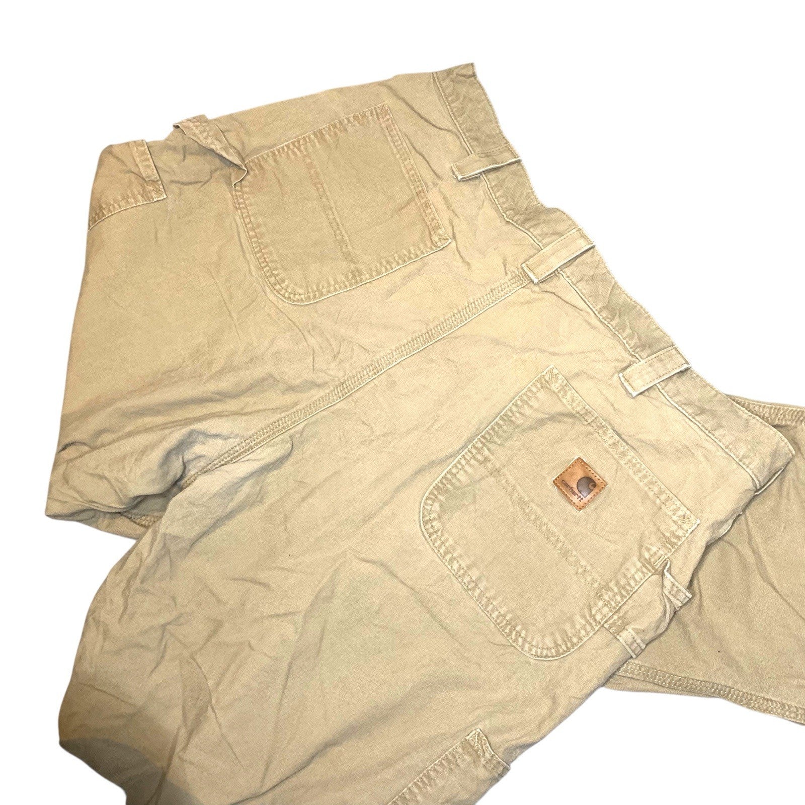 Carhartt B151 DKH Liteweight Canvas Work Dungaree Fit Trousers - Beige 40” x 36” Trousers by TheVoyageBird