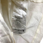 Carhartt Beige Long Sleeve Polo Shirt Size M - Cotton Unisex Workwear Top UK Casual Shirts & Tops by TheVoyageBird