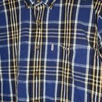 Carhartt Blue Plaid Short Sleeve Shirt Size XL - Relaxed Fit Button Up Workwear UK Casual Shirts & Tops by TheVoyageBird