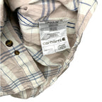 Carhartt Men’s Shirt L Beige Plaid Short Sleeve Button Up Original Fit Workwear Casual Shirts & Tops by TheVoyageBird