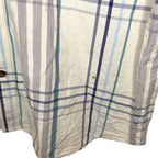 Carhartt Men's Shirt XL Blue Beige Plaid Short Sleeve Button Up Loose Fit Workwe Casual Shirts & Tops by TheVoyageBird