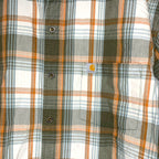 Carhartt Orange Khaki Plaid Shirt Size XXL - Short Sleeve Button Down Workwear UK Casual Shirts & Tops by TheVoyageBird