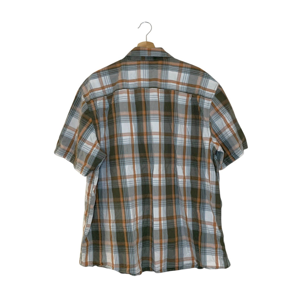 Carhartt Orange Khaki Plaid Shirt Size XXL - Short Sleeve Button Down Workwear UK Casual Shirts & Tops by TheVoyageBird