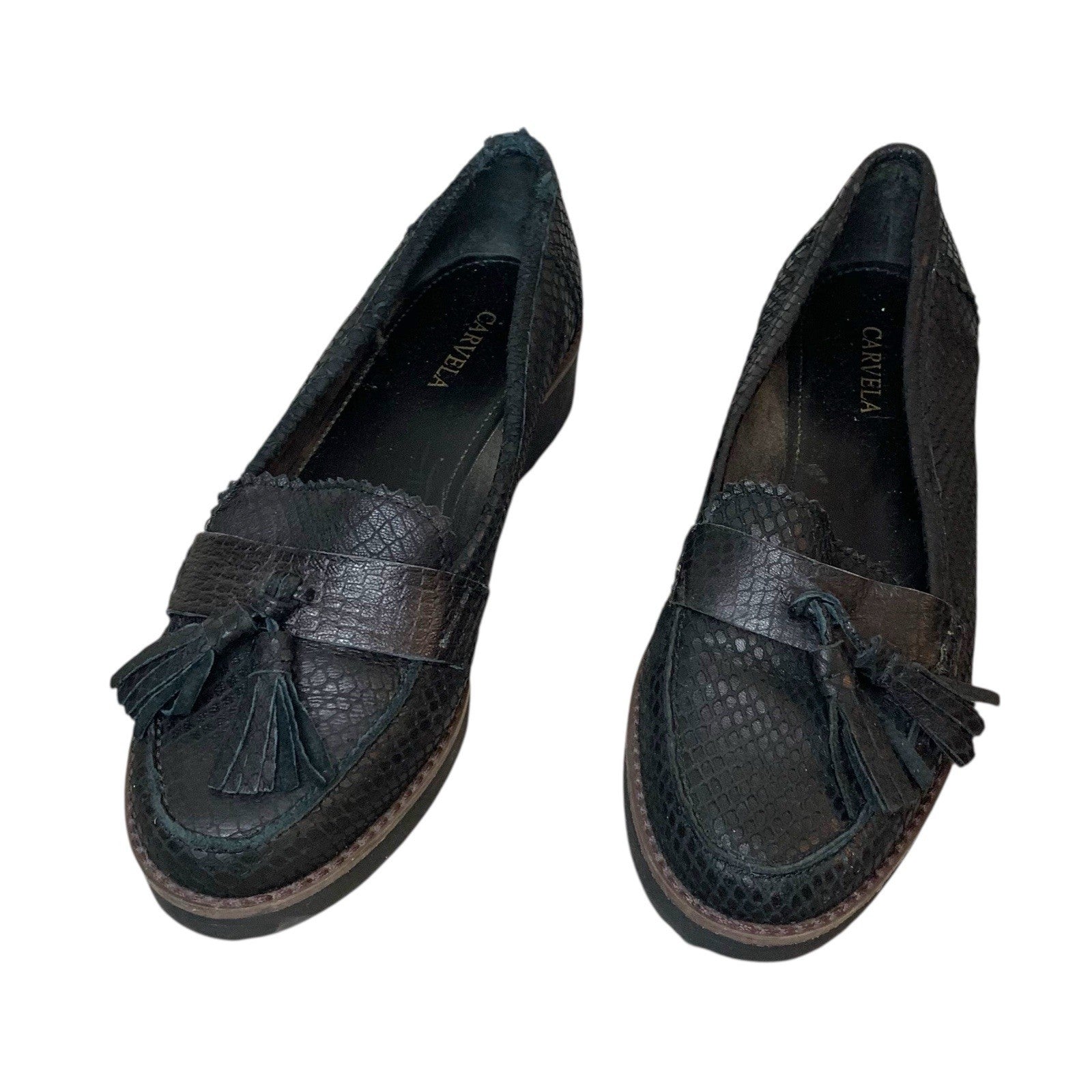 Carvela Black Slingback High Heels UK 4 Womens Shoes with Sequin Bow Detail Heels by TheVoyageBird