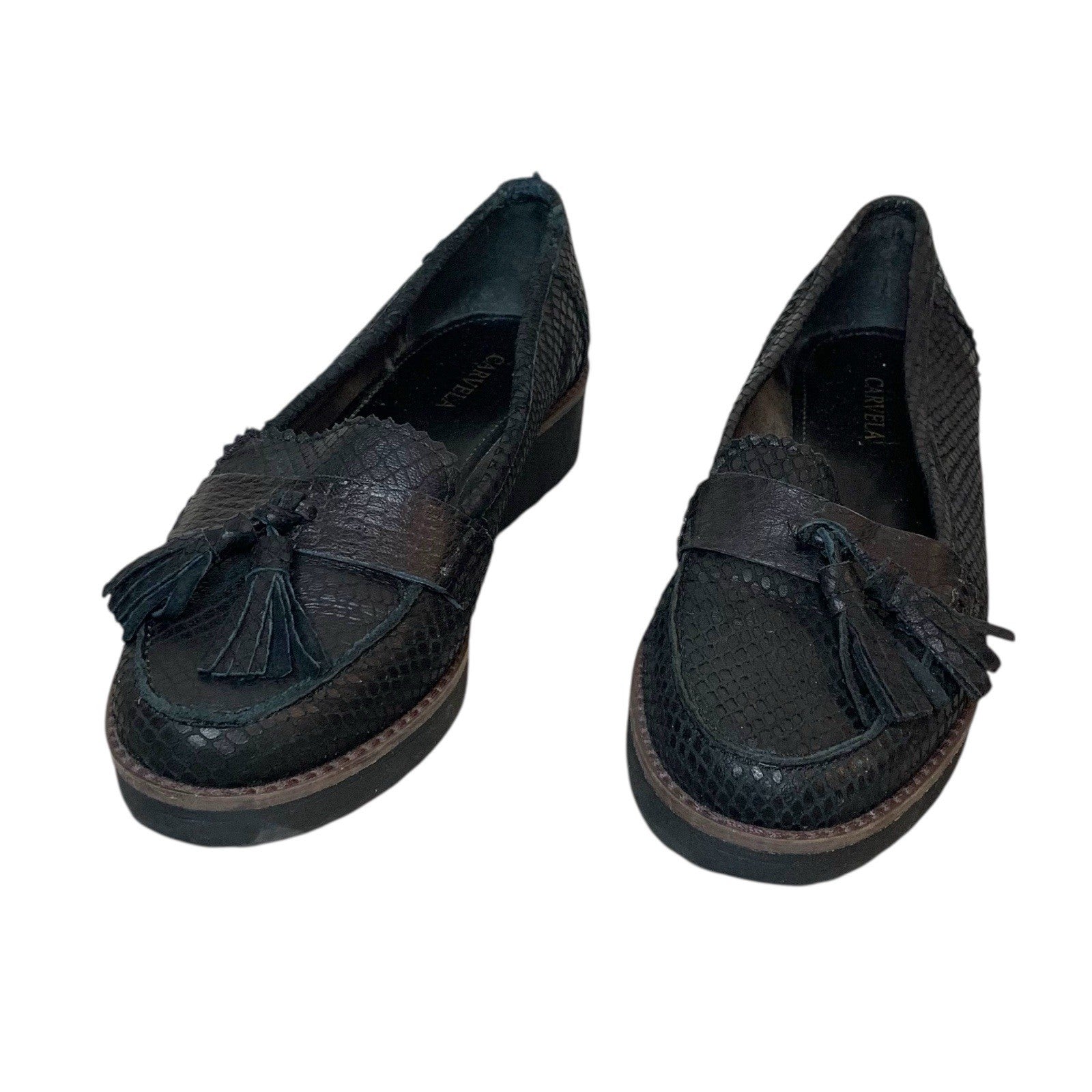 Carvela Black Slingback High Heels UK 4 Womens Shoes with Sequin Bow Detail Heels by TheVoyageBird