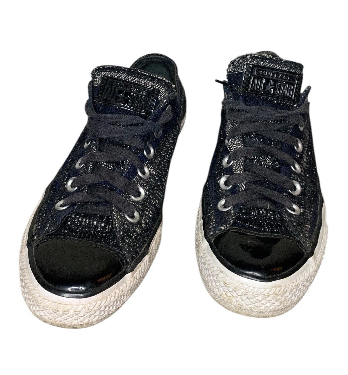 Chuck Taylor All Star Low Dobby Weave Size UK 5.5 Knit Effect Black White Navy Trainers by TheVoyageBird
