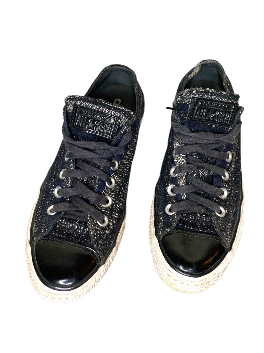 Chuck Taylor All Star Low Dobby Weave Size UK 5.5 Knit Effect Black White Navy Trainers by TheVoyageBird