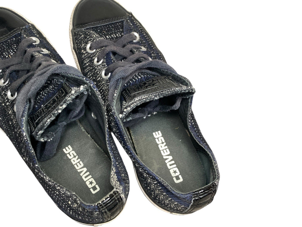 Chuck Taylor All Star Low Dobby Weave Size UK 5.5 Knit Effect Black White Navy Trainers by TheVoyageBird