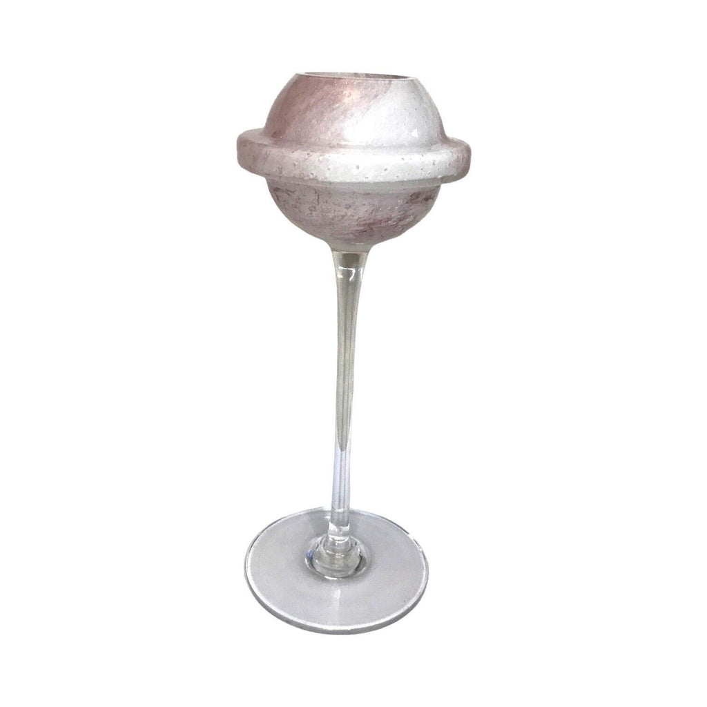 Compote Dish - Vintage Cranberry Pink White Versatile as Vase Candle Holder Other Lladro/Nao by TheVoyageBird