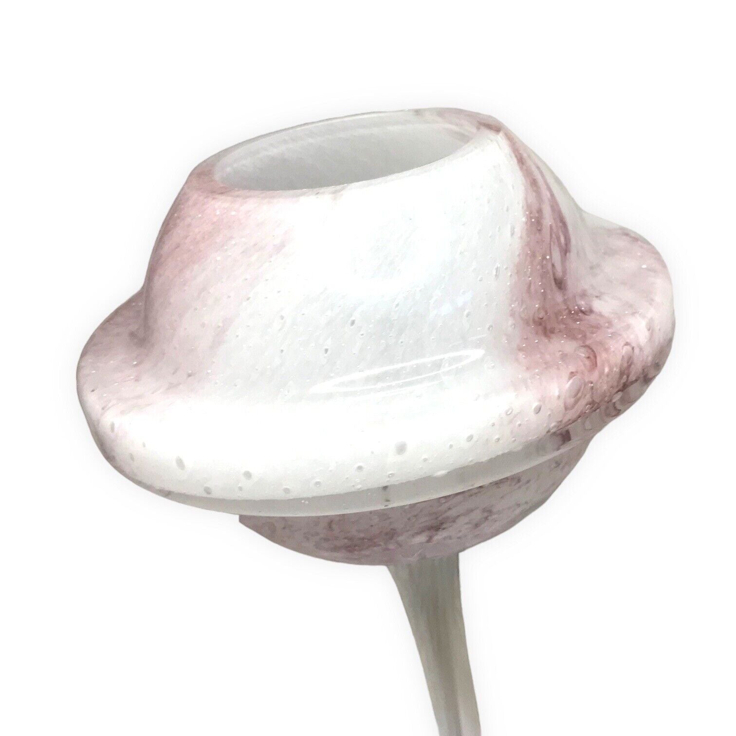 Compote Dish - Vintage Cranberry Pink White Versatile as Vase Candle Holder Other Lladro/Nao by TheVoyageBird