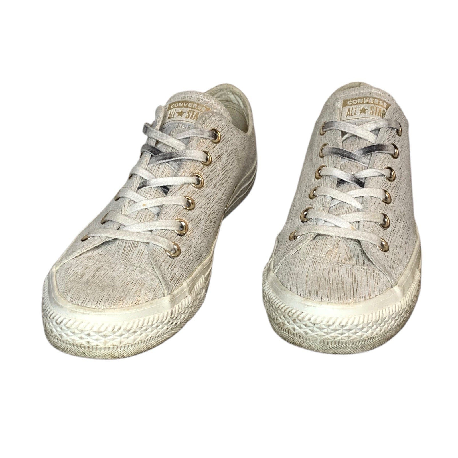 Converse Chuck Taylor All Star Egret Metallic Gold Leather Low Tops UK 7 Trainer Trainers by TheVoyageBird