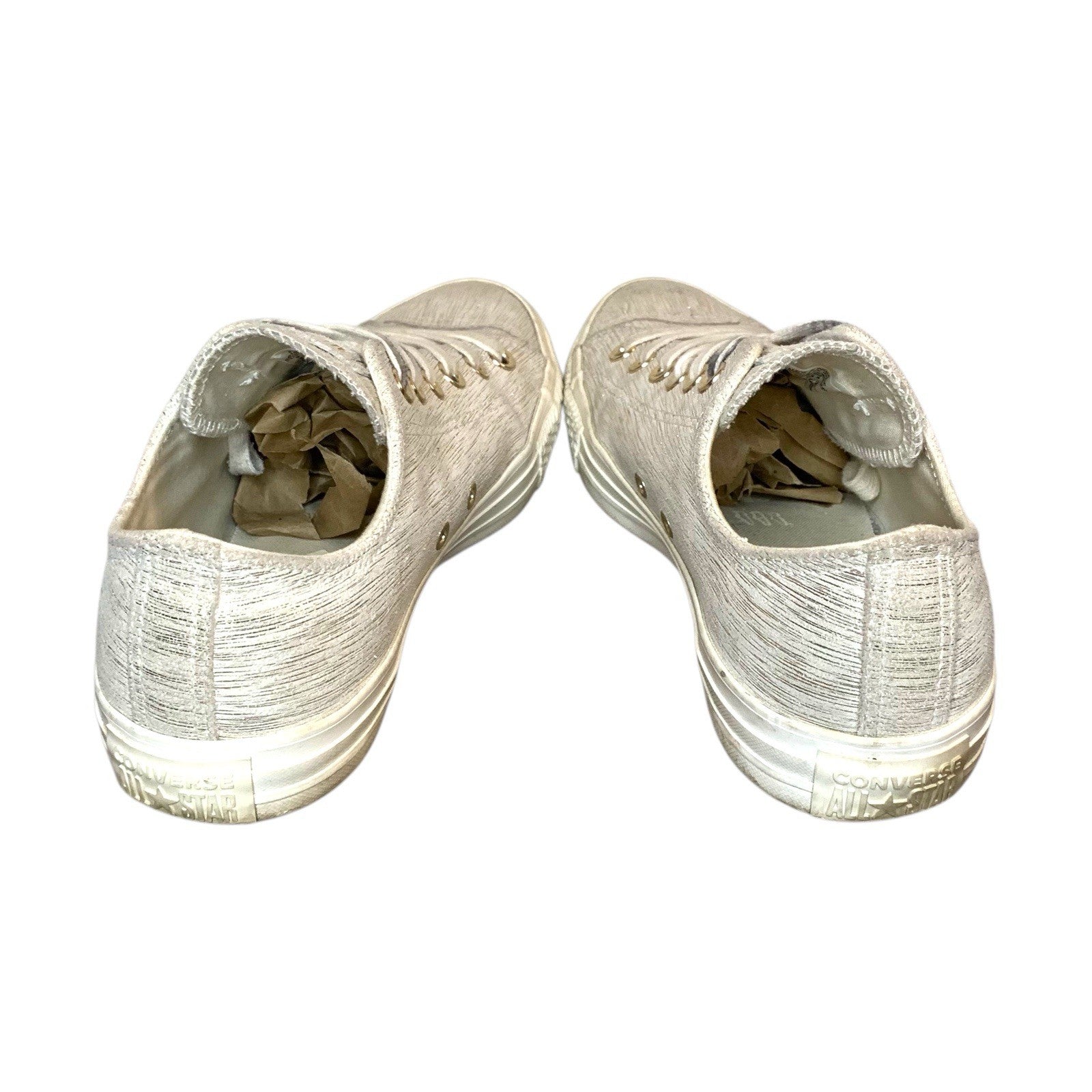 Converse Chuck Taylor All Star Egret Metallic Gold Leather Low Tops UK 7 Trainer Trainers by TheVoyageBird