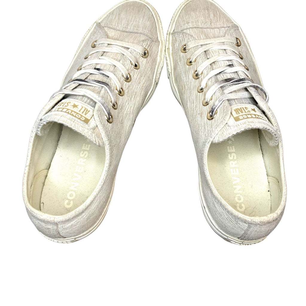 Converse Chuck Taylor All Star Egret Metallic Gold Leather Low Tops UK 7 Trainer Trainers by TheVoyageBird