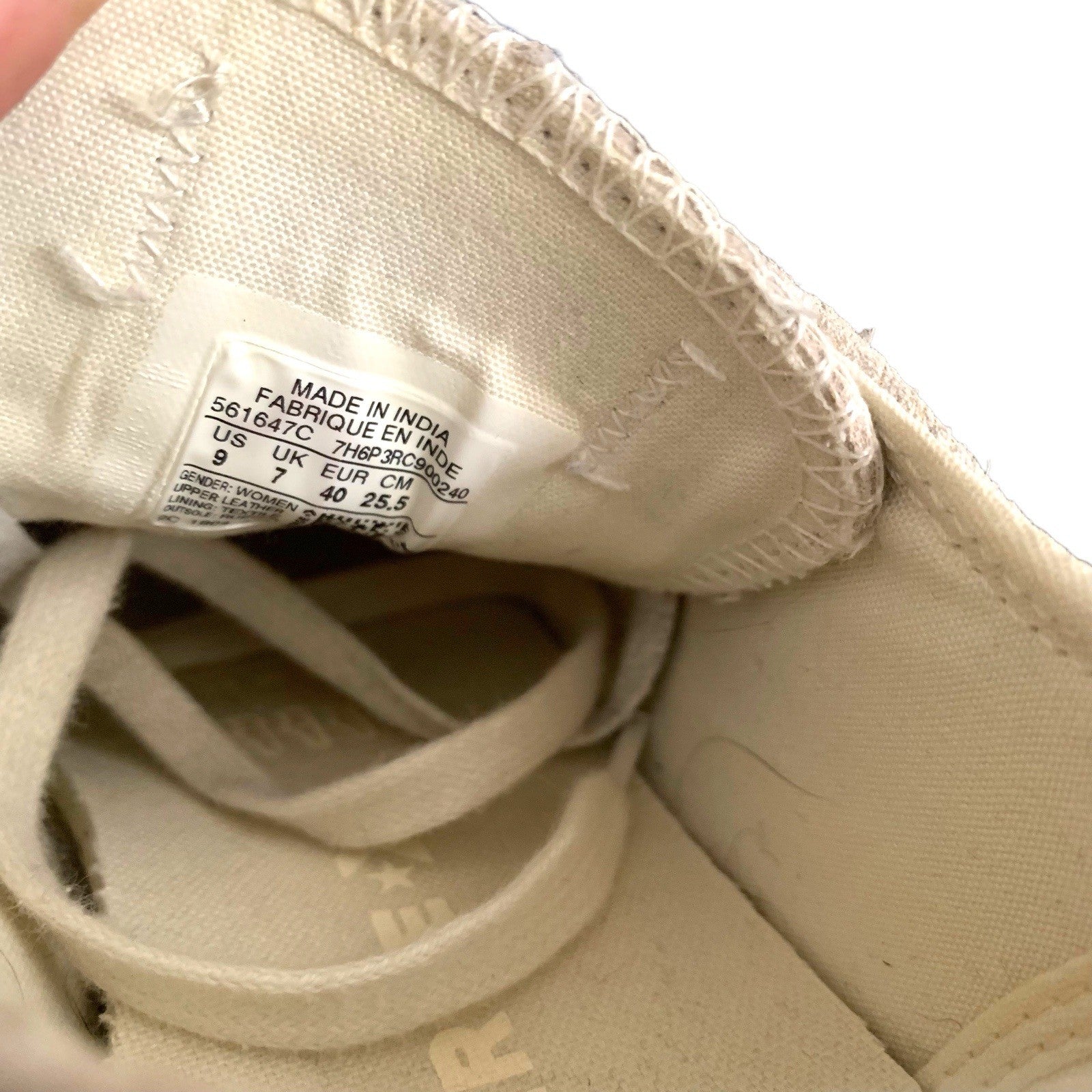 Converse Chuck Taylor All Star Egret Metallic Gold Leather Low Tops UK 7 Trainer Trainers by TheVoyageBird