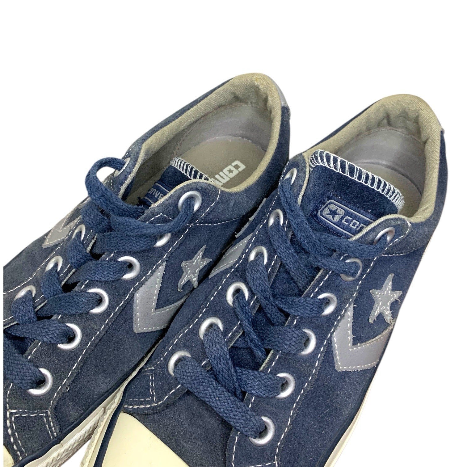 Converse Player 76 Blue Denim Trainers UK8/US6 - Vintage Discontinued Sneakers Shoes UK Trainers by TheVoyageBird