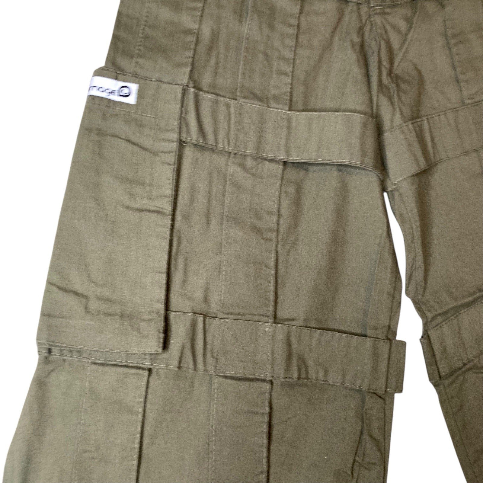 Criminal Damage Kids Cargo Pants Khaki Green Y2K 24" Trousers by TheVoyageBird