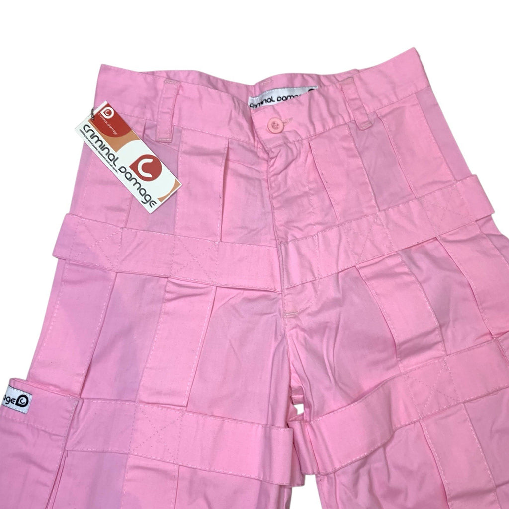 Criminal Damage Kids Pink Cargo Pants Y2K Waist 25" BNWT Trousers by TheVoyageBird