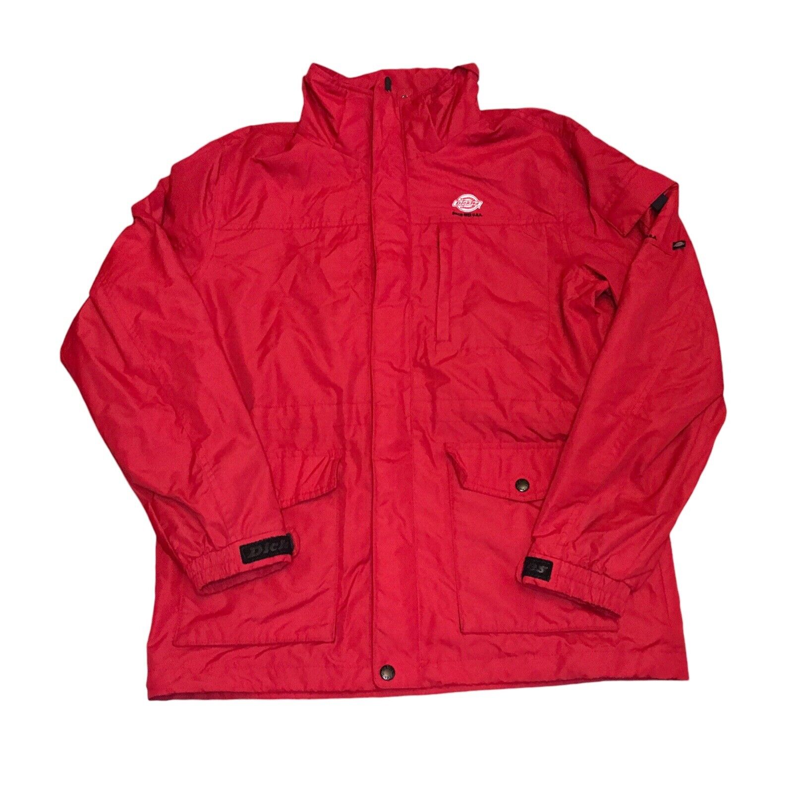 Dickies Mens Lightweight Windbreaker Shell Rain Coat Zip Jacket Red Size S Coats, Jackets & Waistcoats by TheVoyageBird