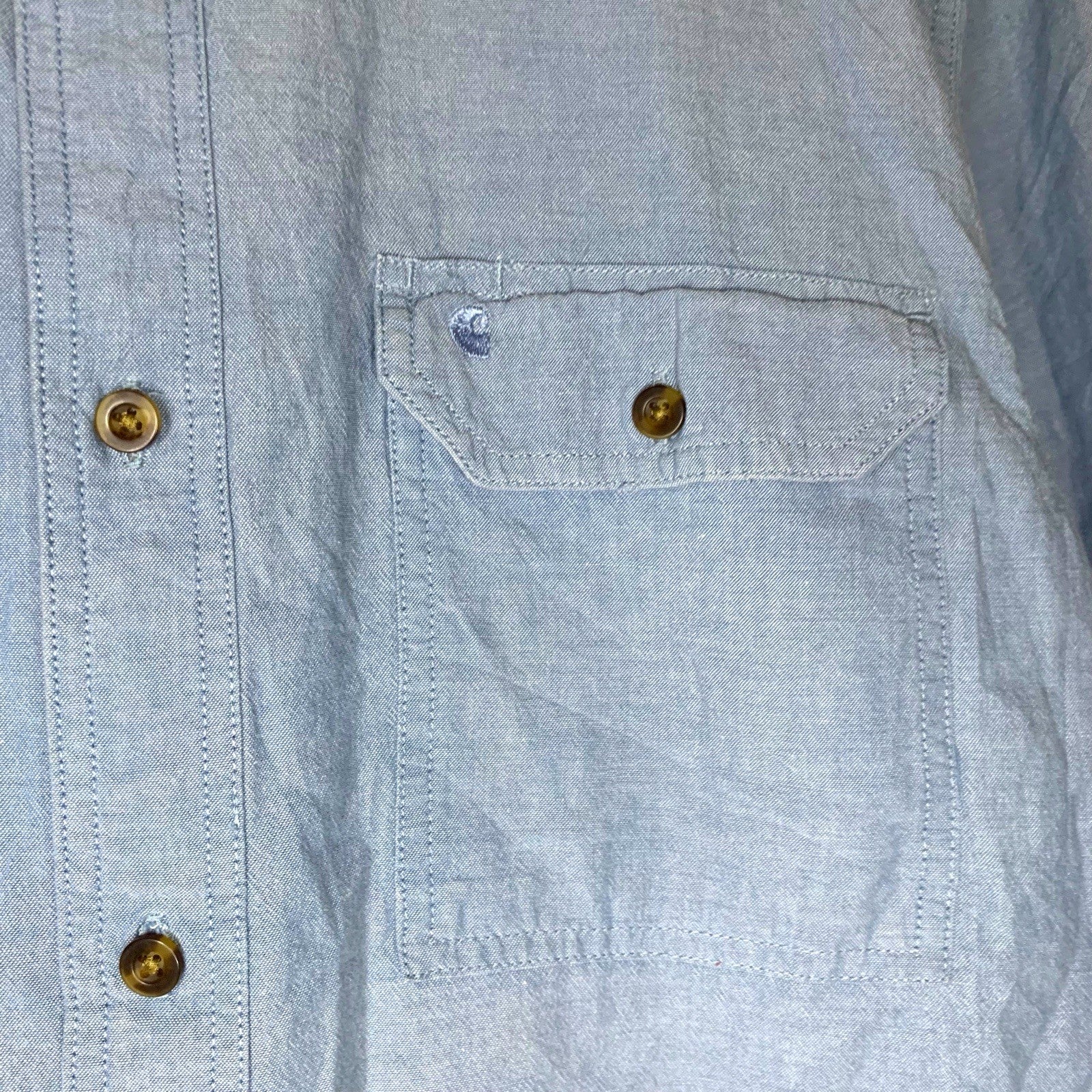 Dickies Relaxed Fit Work Shirt Size L - Blue Short Sleeve Button Down Casual UK Formal Shirts by TheVoyageBird