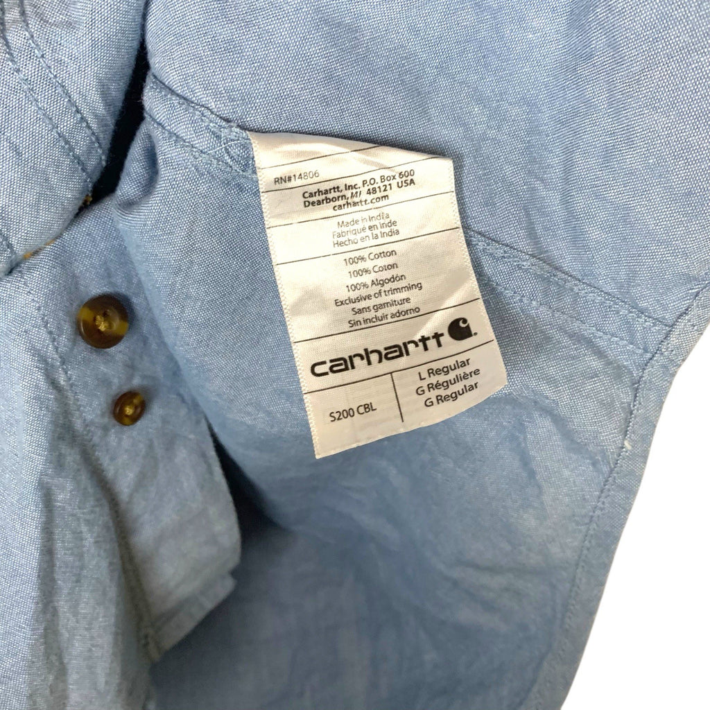 Dickies Relaxed Fit Work Shirt Size L - Blue Short Sleeve Button Down Casual UK Formal Shirts by TheVoyageBird