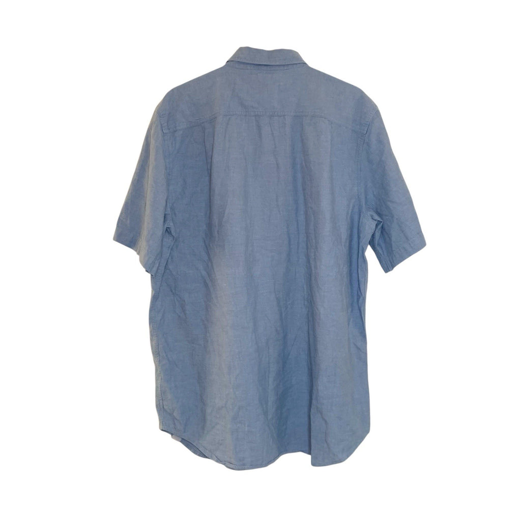 Dickies Relaxed Fit Work Shirt Size L - Blue Short Sleeve Button Down Casual UK Formal Shirts by TheVoyageBird