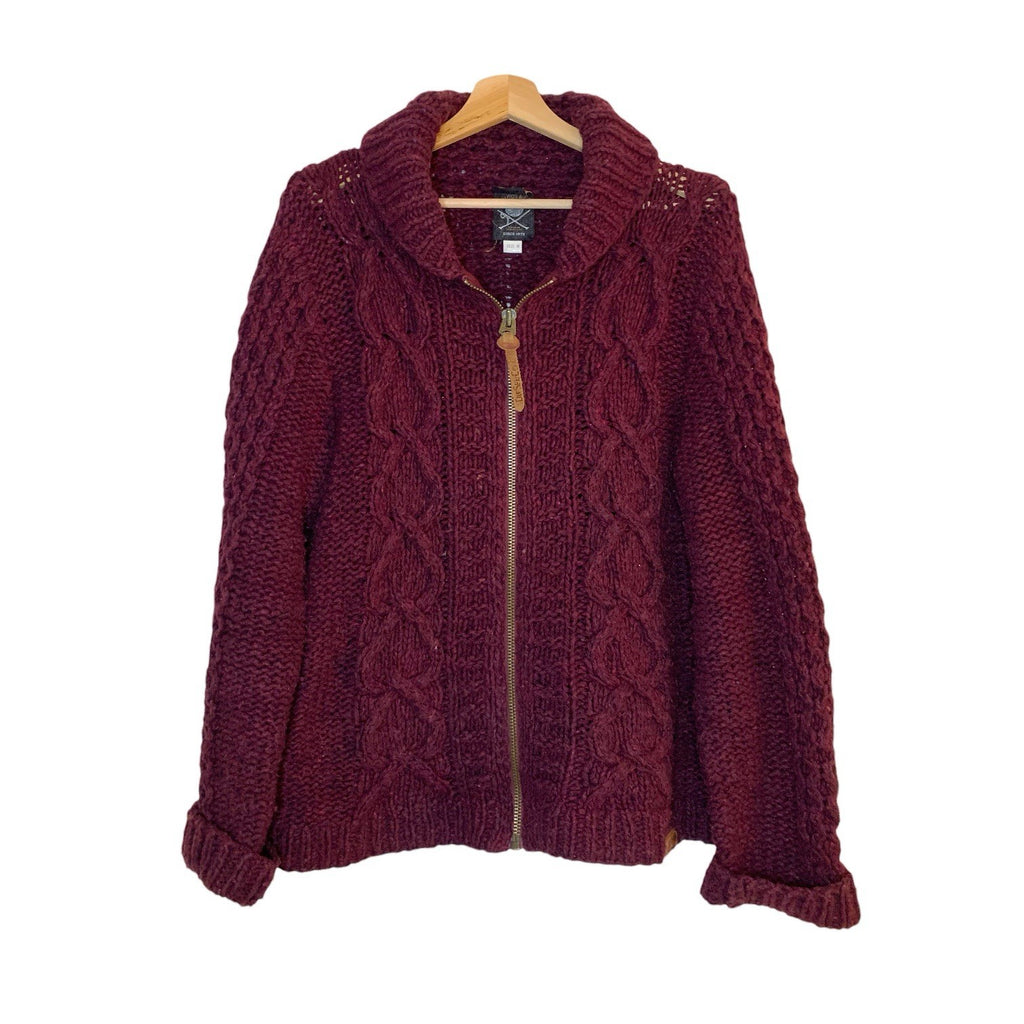 Diesel Tricot & Co Superior Knitted Zipped Cardigan Size M in Burgundy Red Jumpers & Cardigans by TheVoyageBird