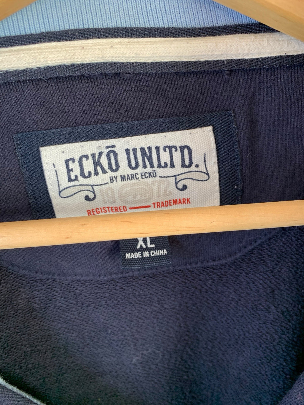 Ecko Unltd Blue Zip Up Hoodie Jumper Size XL Vintage Y2K 00s Era Hoodies & Sweatshirts by TheVoyageBird