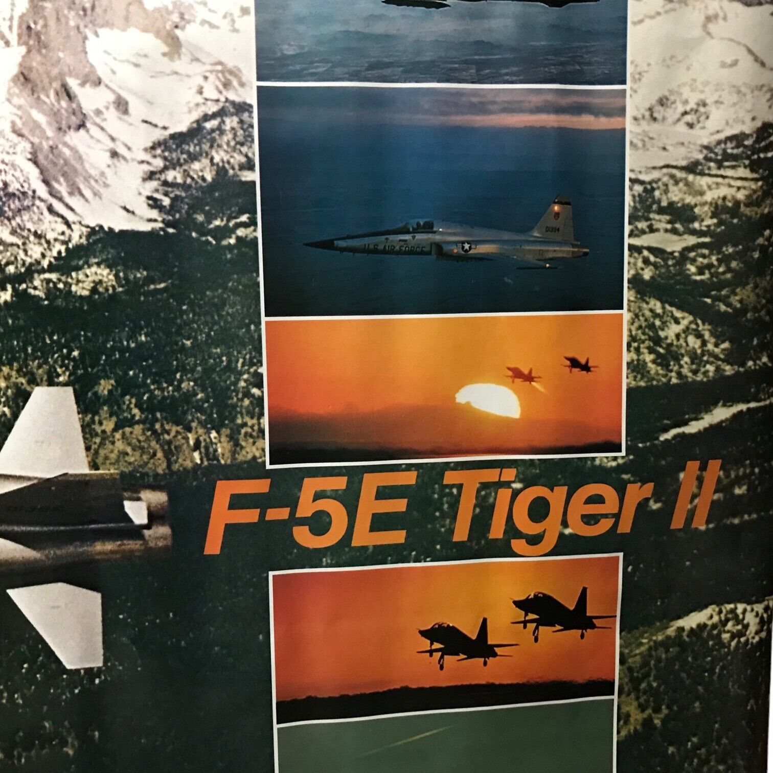 F-5E Tiger II Fighter Jet Poster Air Force - Original 1975 Pace Minerva - RARE Photos/ Prints by TheVoyageBird