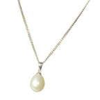 Freshwater Pearl Necklace with 925 Sterling Silver Chain Gemstone by TheVoyageBird