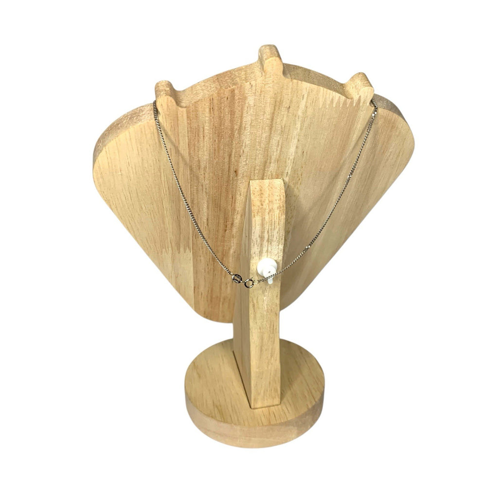 Freshwater Pearl Necklace with 925 Sterling Silver Chain Gemstone by TheVoyageBird