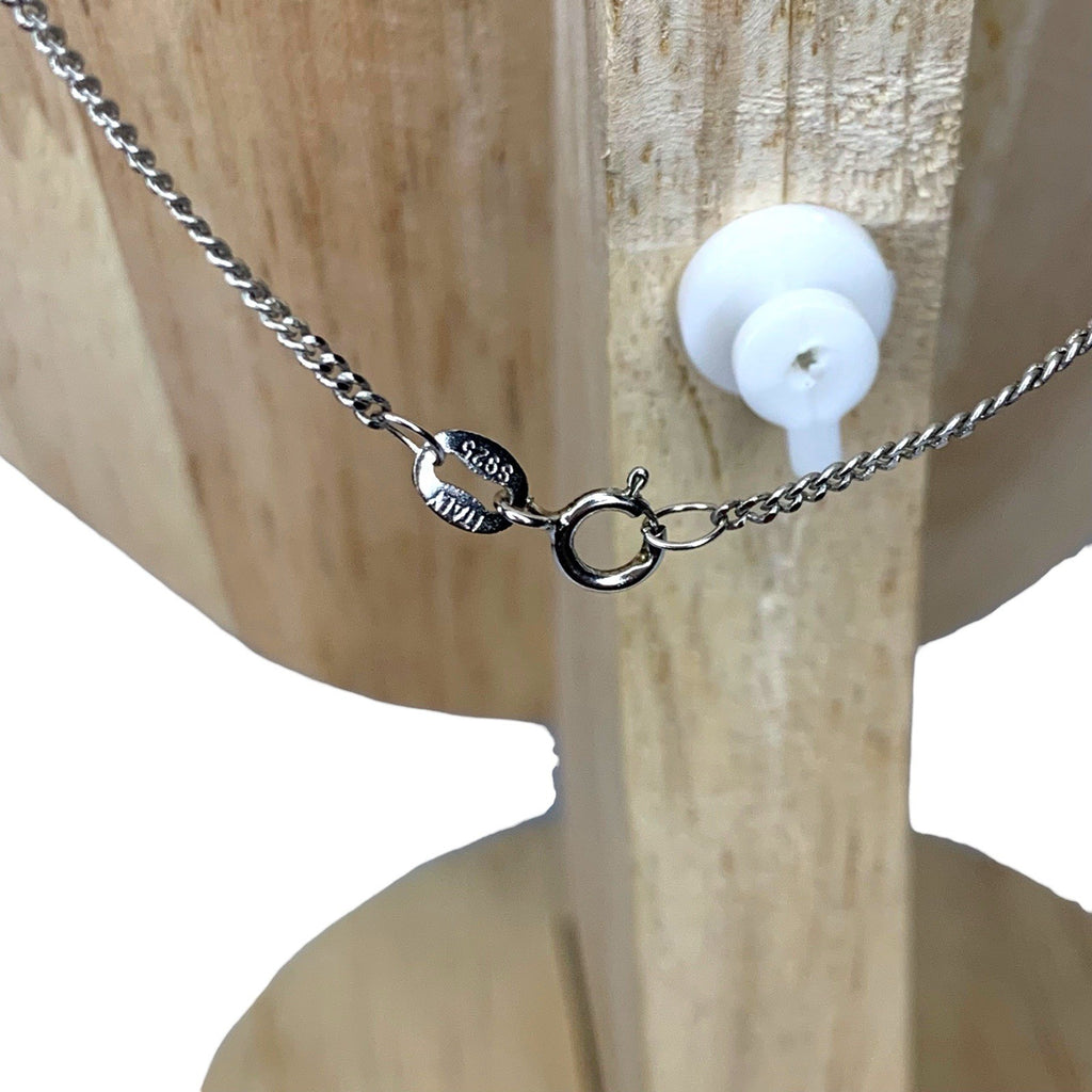 Freshwater Pearl Necklace with 925 Sterling Silver Chain Gemstone by TheVoyageBird