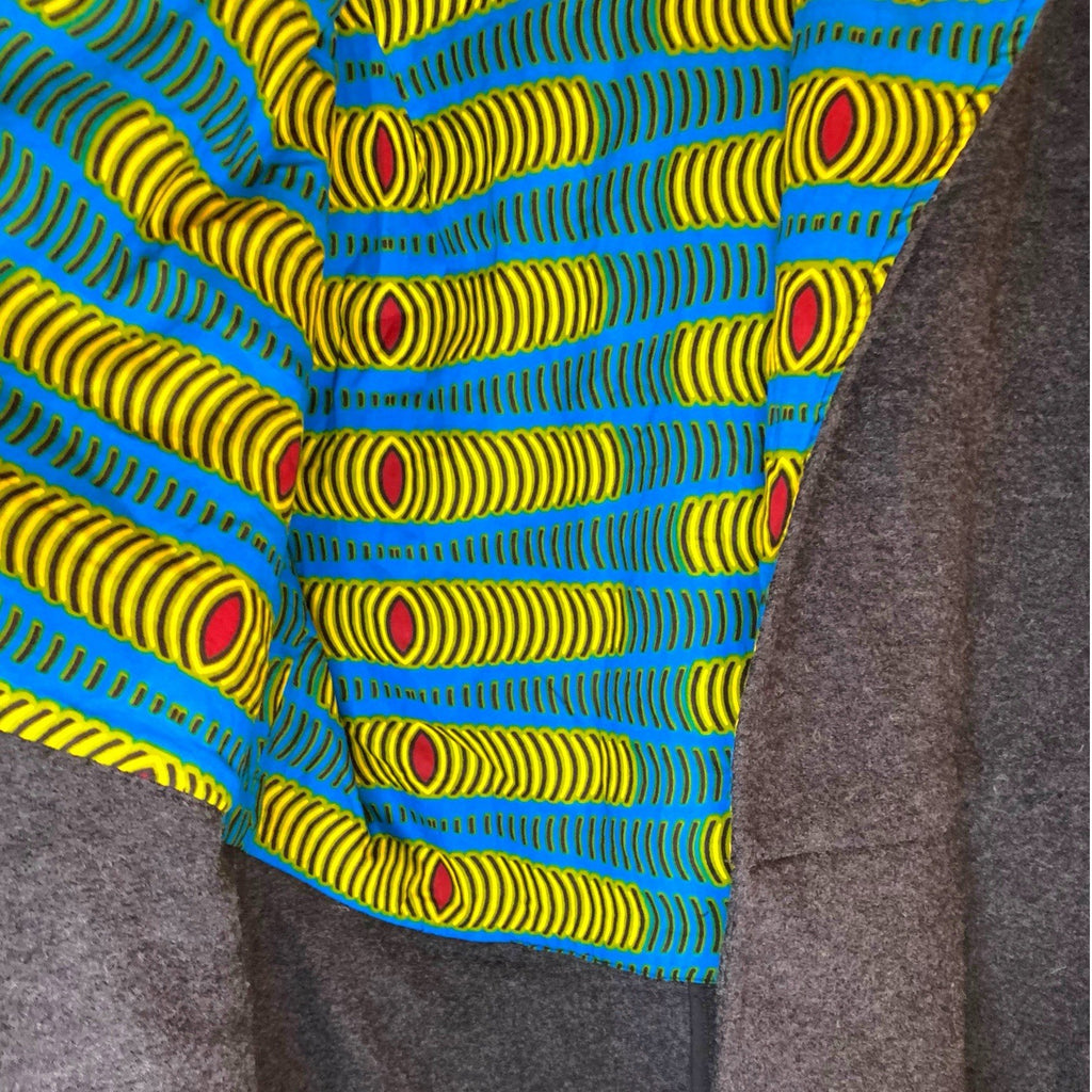 Gitas Portsl Sleeveless Jacket Vest Poncho with African Tribal Print -Size Large Coats, Jackets & Waistcoats by TheVoyageBird