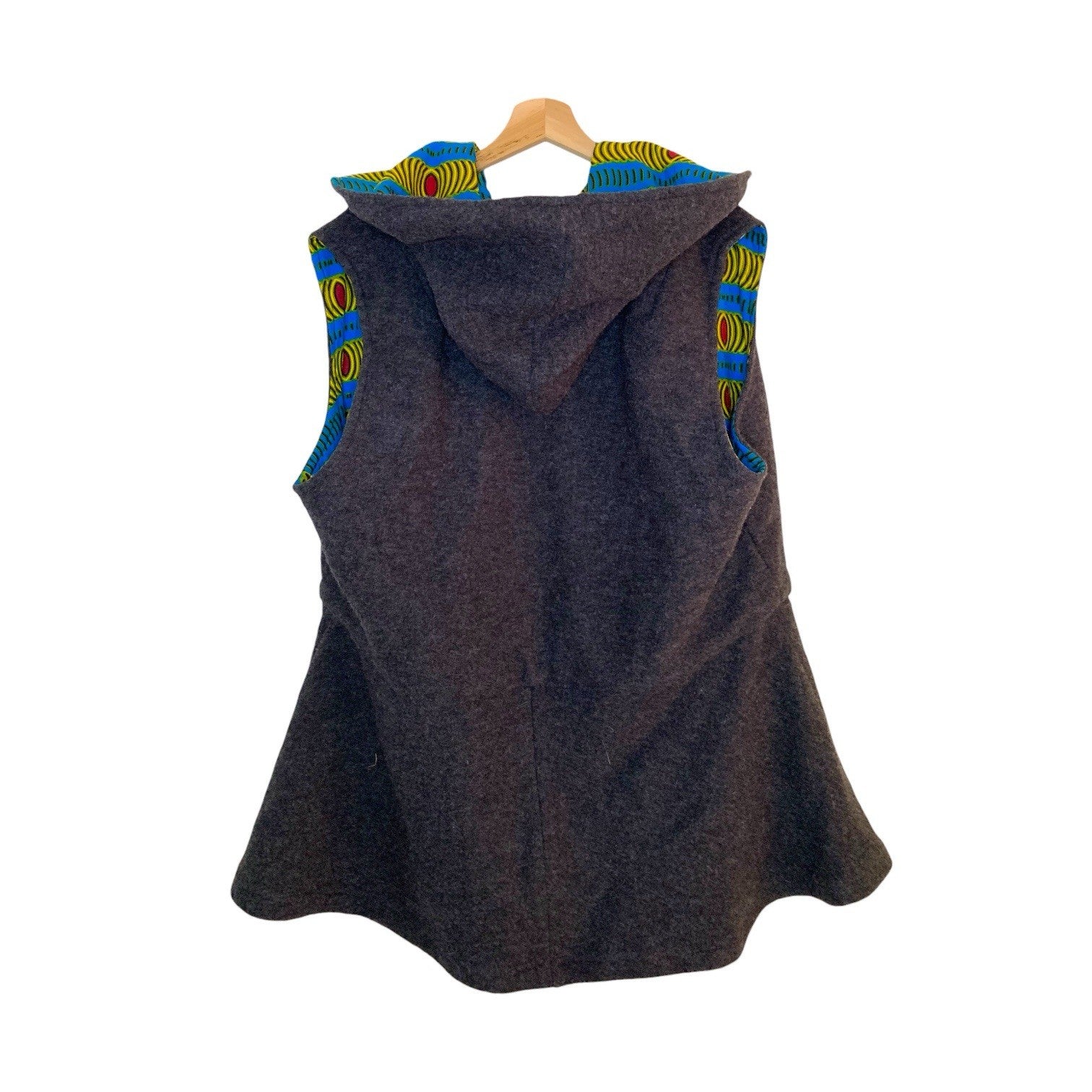 Gitas Portsl Sleeveless Jacket Vest Poncho with African Tribal Print -Size Large Coats, Jackets & Waistcoats by TheVoyageBird