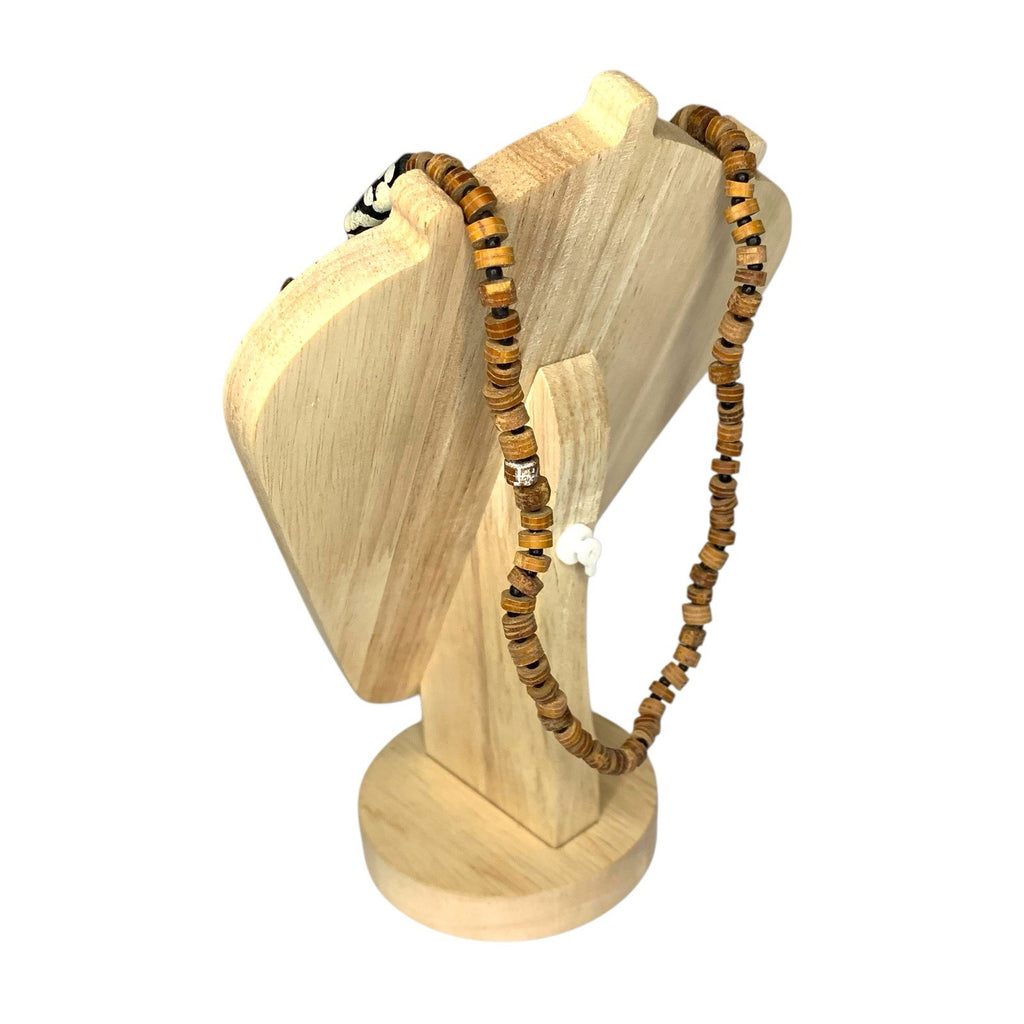 Hand Carved African Wild Safari Animal Wood Beaded Necklace Vintage Tiger Zebra African by TheVoyageBird