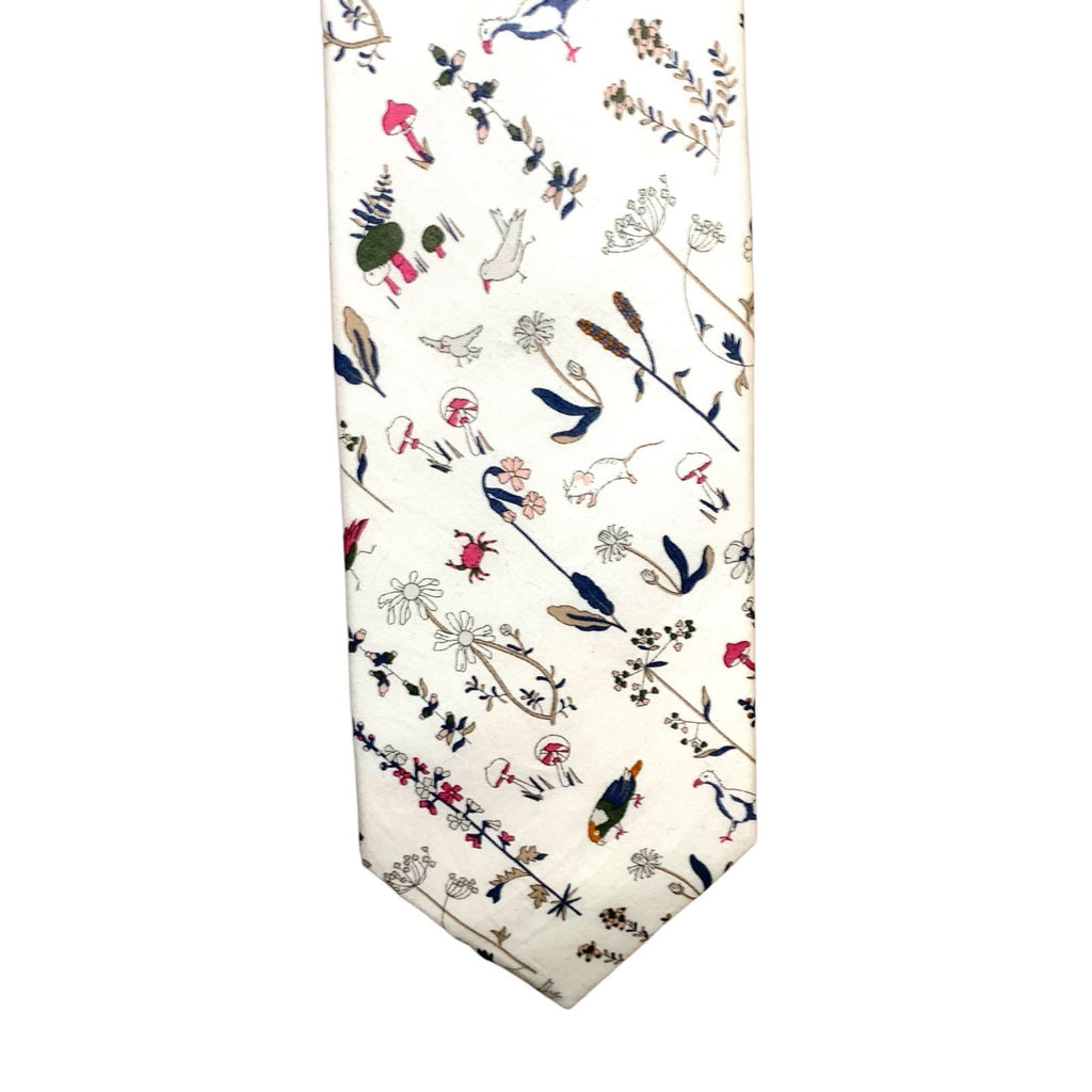 Holland Esquire Liberty Fabric Men’s Tie – Nature Floral Mushroom Animal Print Ties, Bow Ties & Cravats by TheVoyageBird