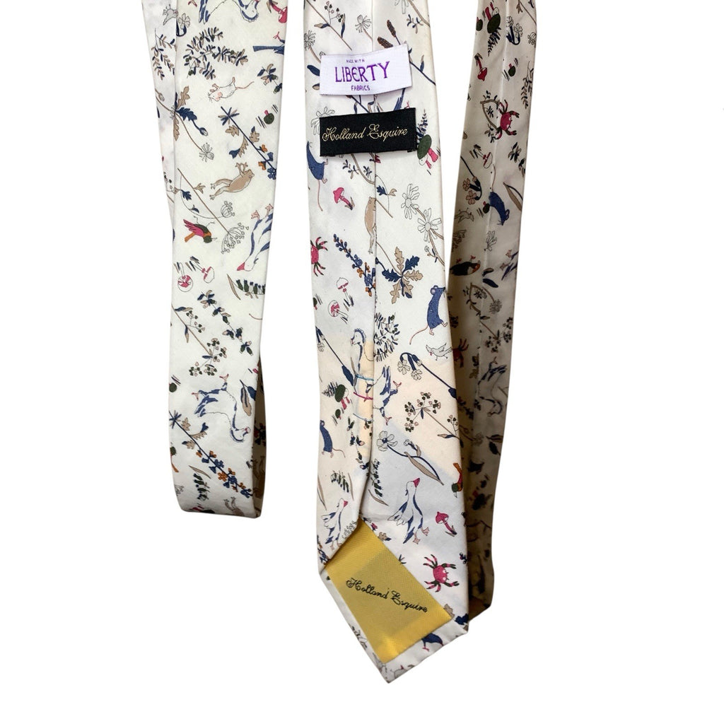 Holland Esquire Liberty Fabric Men’s Tie – Nature Floral Mushroom Animal Print Ties, Bow Ties & Cravats by TheVoyageBird