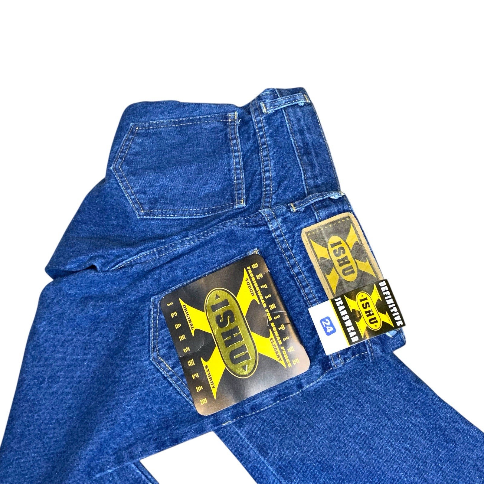 ISHU Womens Blue Flare Jeans Y2K Vintage Denim BNWT 24" Jeans by TheVoyageBird