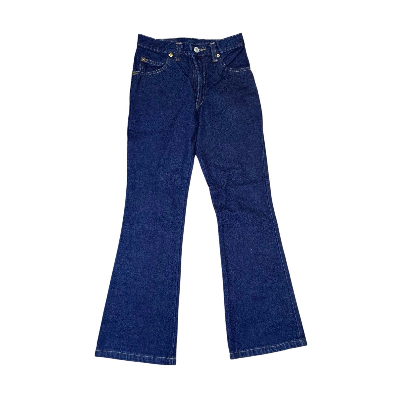 ISHU Womens Dark Blue Stretch Slight Flare Jeans Y2K Vintage Denim BNWT 24” UK Jeans by TheVoyageBird