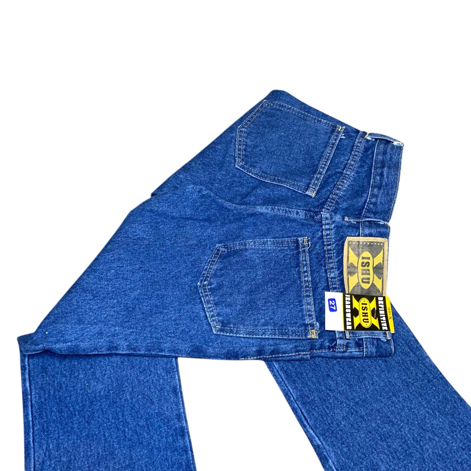 ISHU Y2K Flare Jeans Blue Stretch Denim 27" Waist BNWT UK Jeans by TheVoyageBird