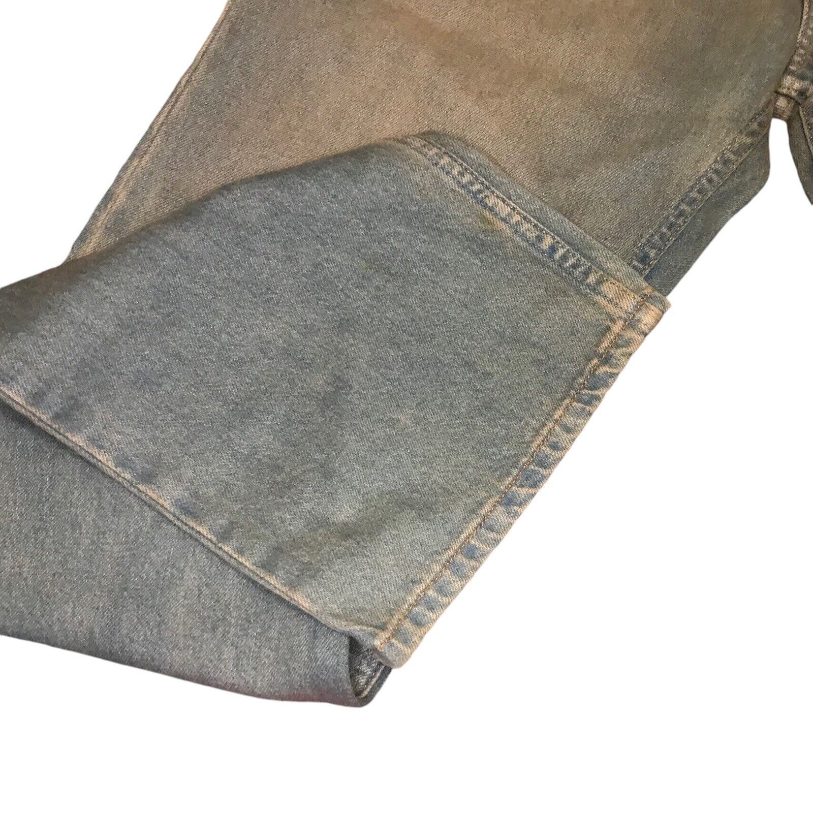 LEVI STRAUSS & CO Mens Signature Straight Jeans W36 L34 Light Blue Washed Grunge Jeans by TheVoyageBird