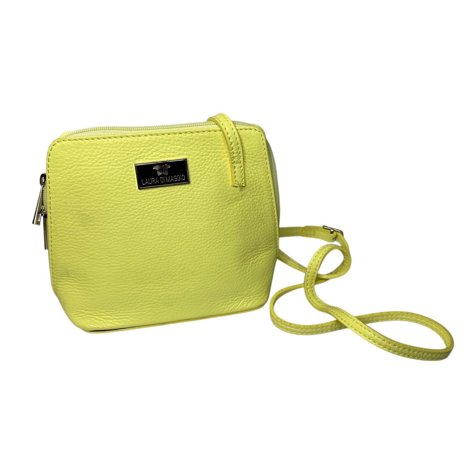 Laura di Maggio Handbag Purse in Bright Neon Yellow Adjustable Straps Women's Bags & Handbags by TheVoyageBird