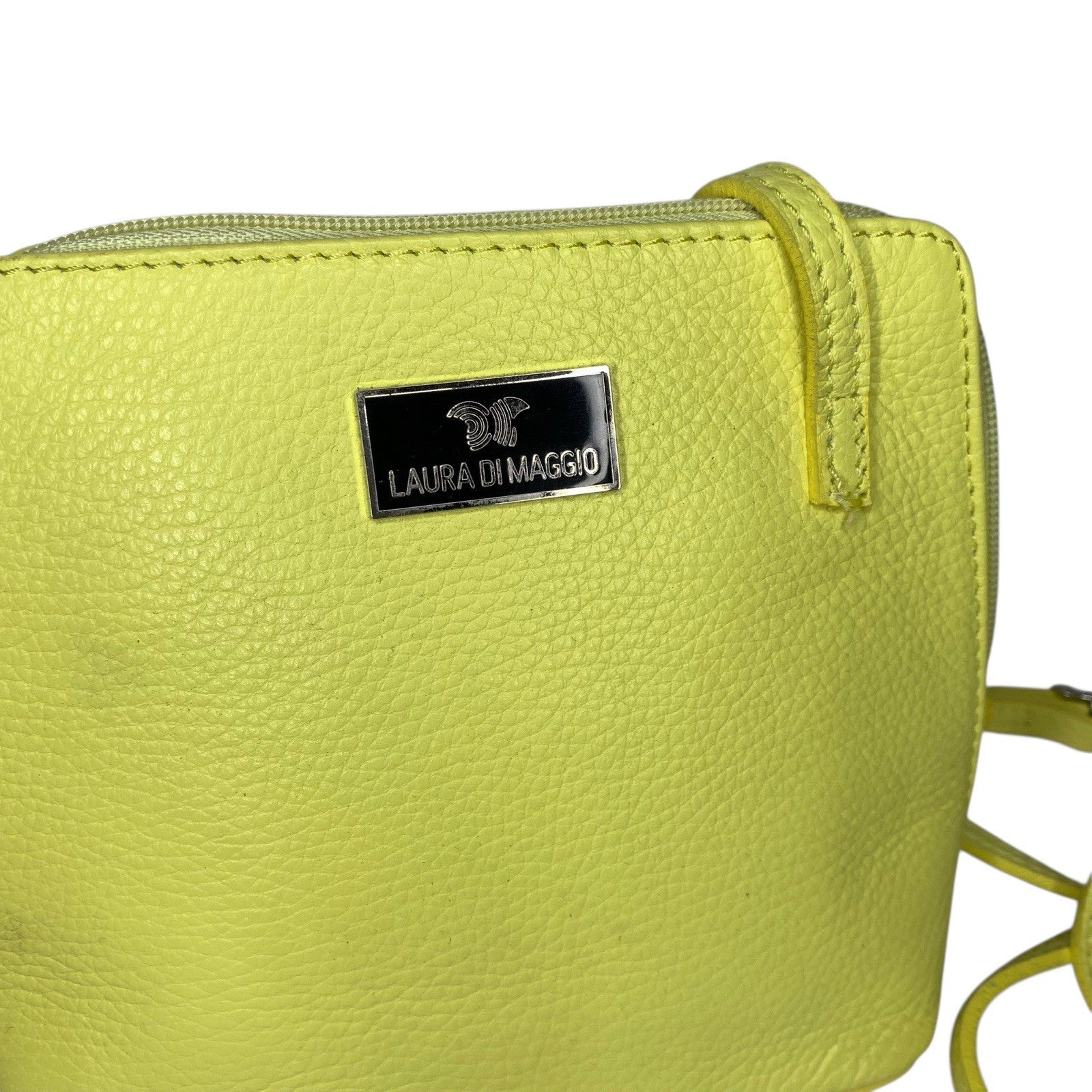 Laura di Maggio Handbag Purse in Bright Neon Yellow Adjustable Straps Women's Bags & Handbags by TheVoyageBird