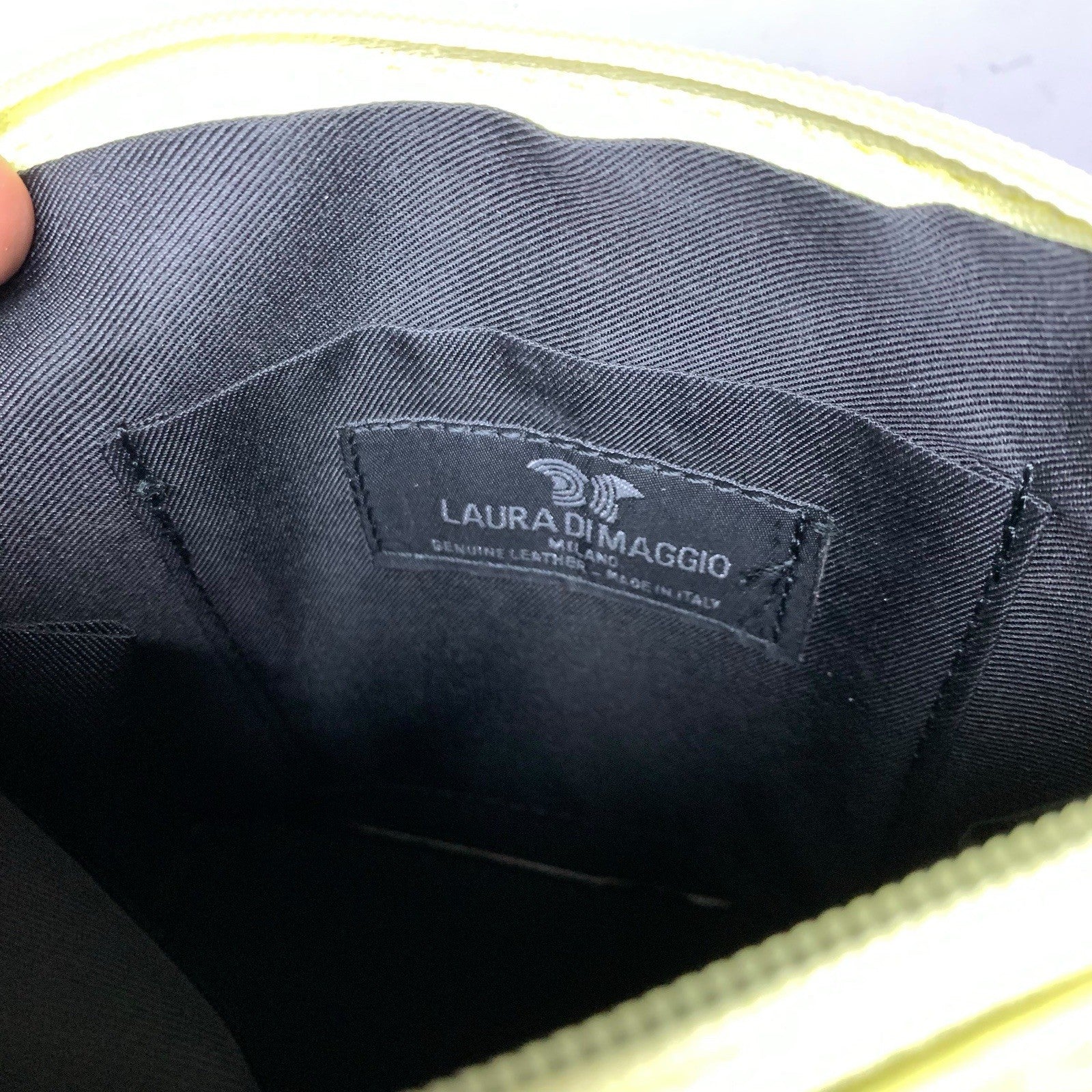 Laura di Maggio Handbag Purse in Bright Neon Yellow Adjustable Straps Women's Bags & Handbags by TheVoyageBird