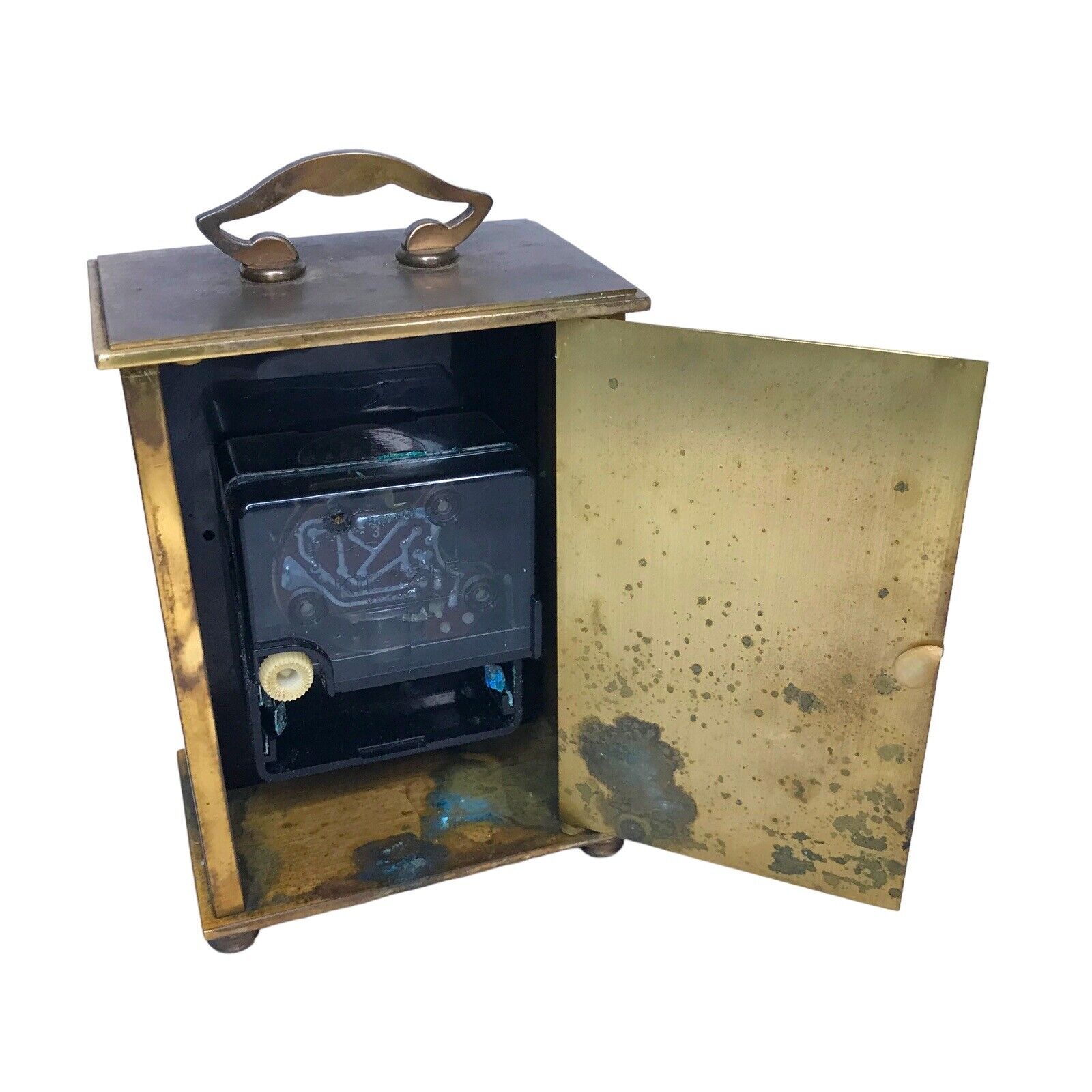 Metamec Brass Metal Jewellers Desk Carriage Clock - Vintage Mantel TimepieceVint Pre-1900 by TheVoyageBird