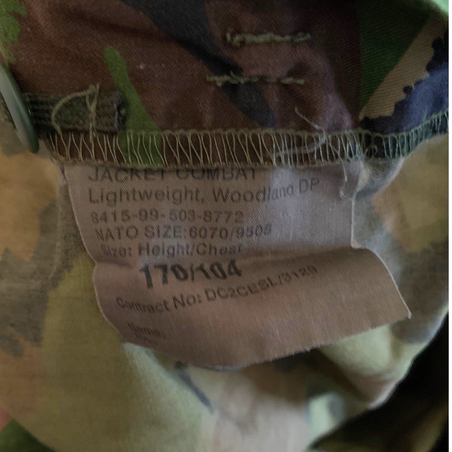 NATO Army Lightweight Combat Jacket in Woodland DP Size 170/104 - L Clothing by TheVoyageBird