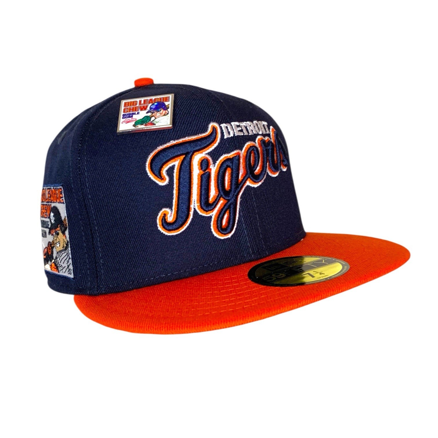 New Era 59Fifty Detroit Tigers Cap 7 1/4 – Big League Chew Patch & Pin – MLB Hats by TheVoyageBird
