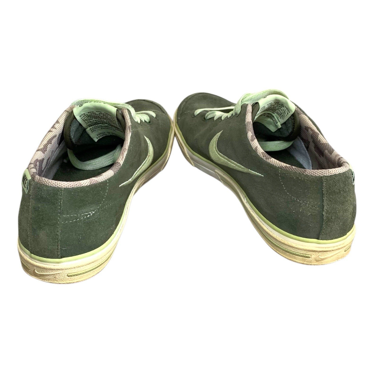 Nike Capri SI Suede Camo Trainers Women’s UK 4.5 Rare Lime Green Laces Khaki Trainers by TheVoyageBird