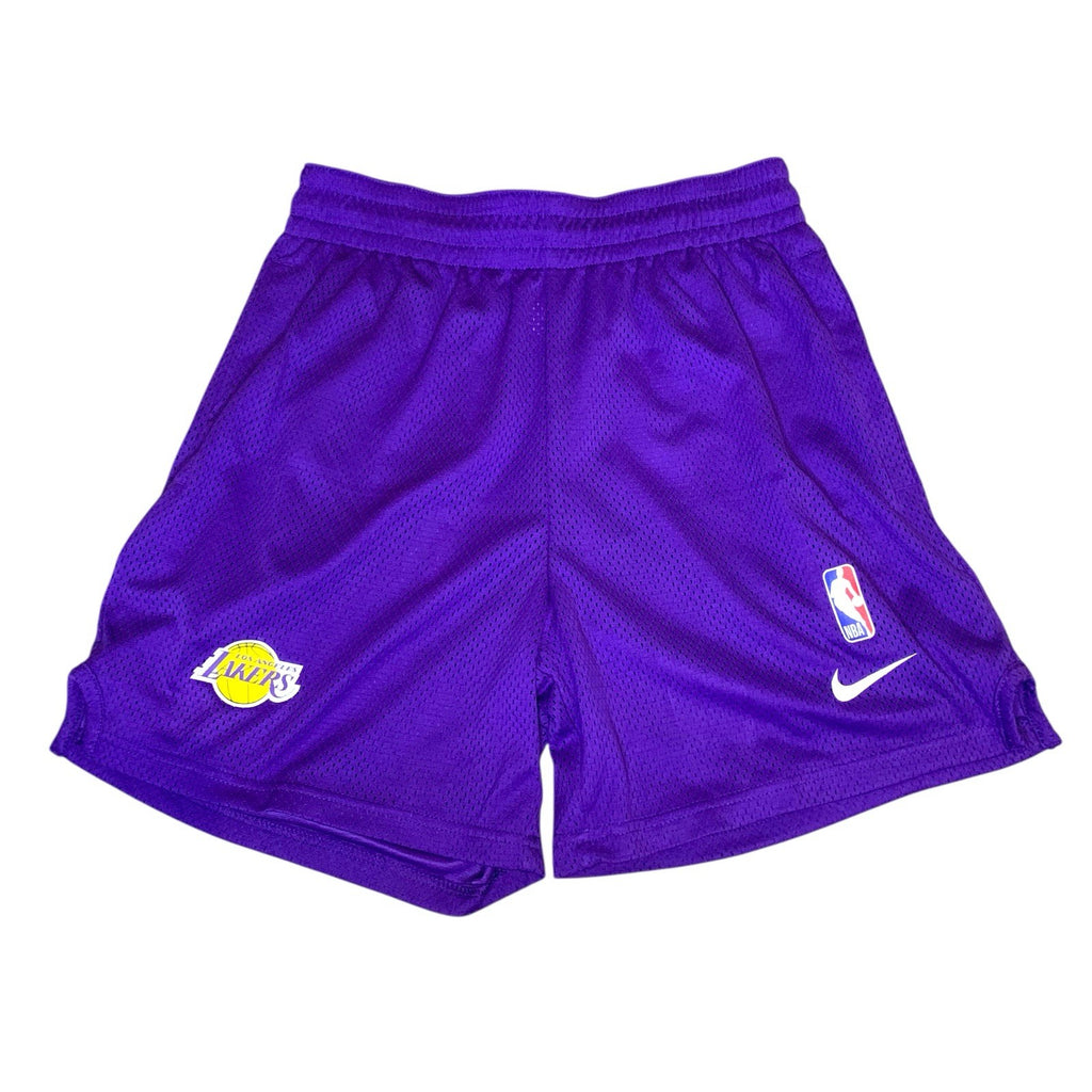 Nike LA Lakers Basketball Shorts Youth L 14-16 Yrs Purple Yellow NBA 160-170cm Activewear Shorts by TheVoyageBird