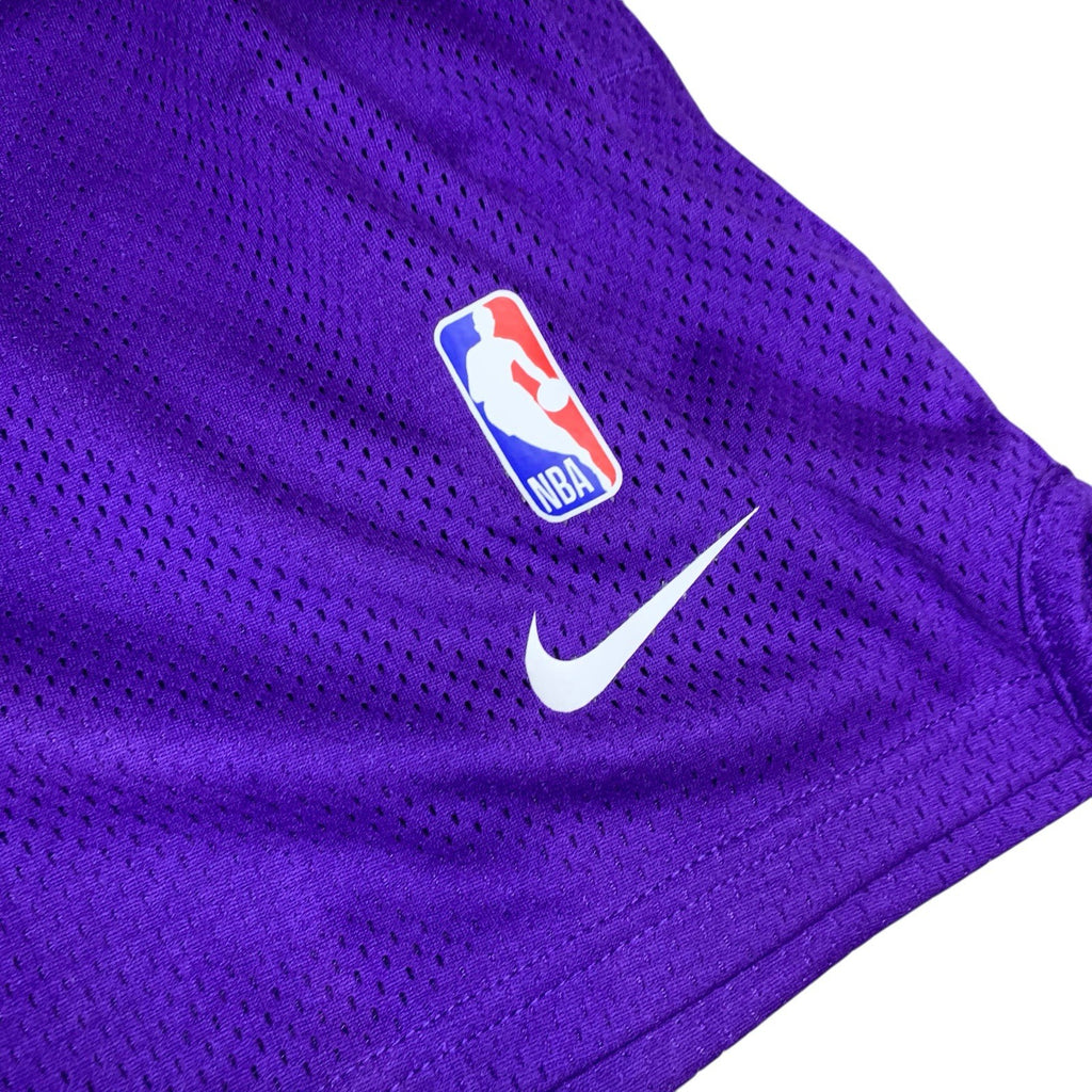 Nike LA Lakers Basketball Shorts Youth L 14-16 Yrs Purple Yellow NBA 160-170cm Activewear Shorts by TheVoyageBird